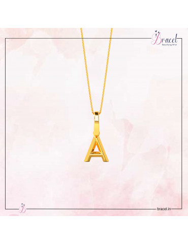 Gold Alphabet A Pendant