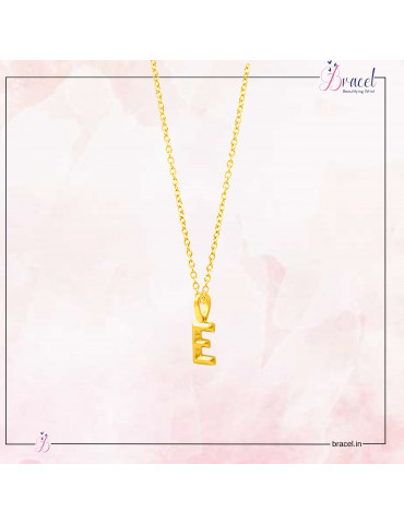 Gold Alphabet E Pendant