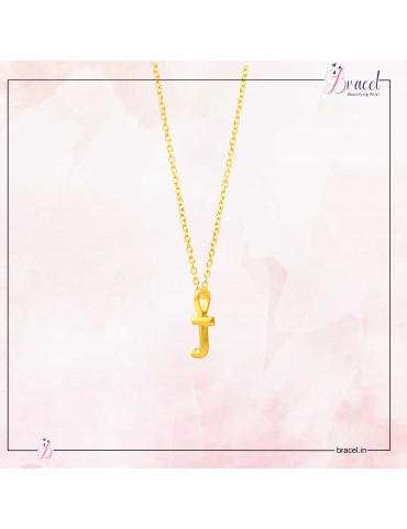 Gold Alphabet J Pendant