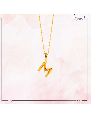 Gold Alphabet M Pendant