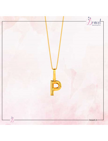 Gold Alphabet P Pendant