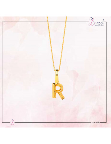 Gold Alphabet R Pendant