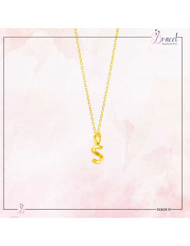 Gold Alphabet S Pendant